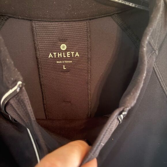 Athleta Women's Black Quarter-Zip Jacket - Picture 3 of 4